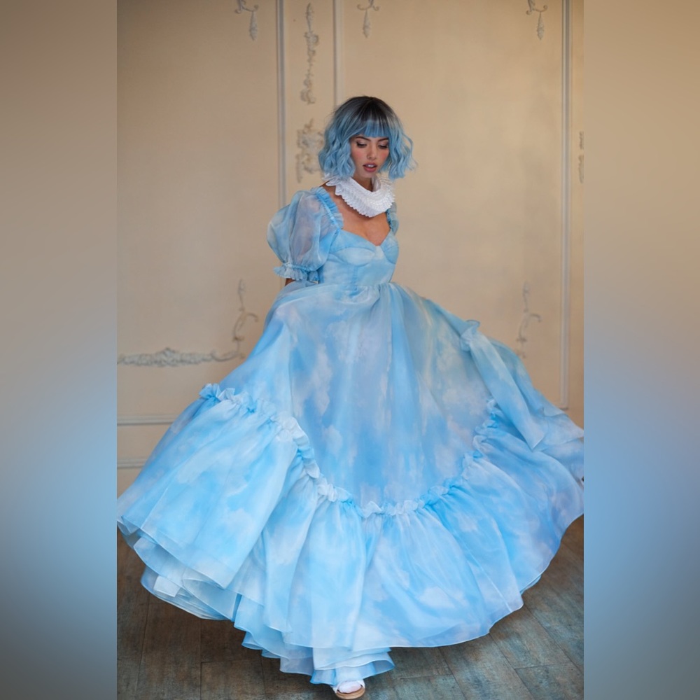 SOLD - NWT Selkie Ritz “Head In The Clouds” Dress M Full Cup